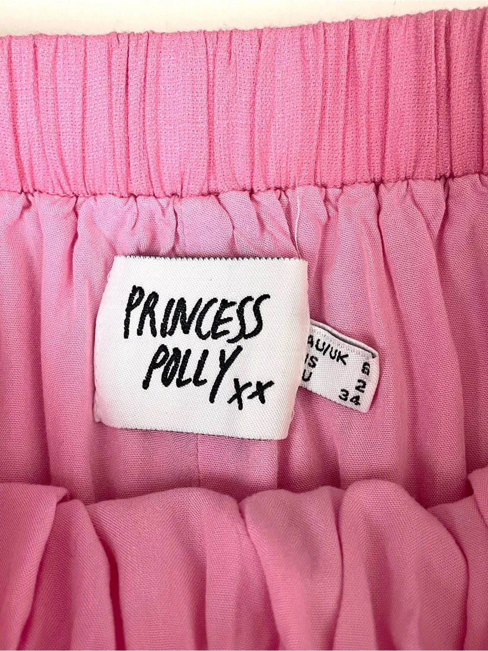 Princess Polly Allie Pink Tiered Ruffled Maxi Midi‎ Skirt